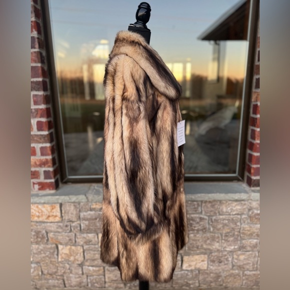 L/XL RARE German Sable Fitch Fur Swing Coat Maximilian Furs Modern Genuine Fur - Picture 7 of 14
